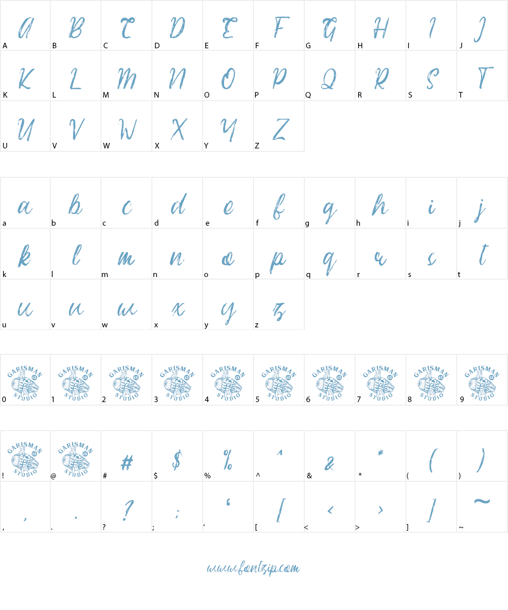 Easttalia Font Character